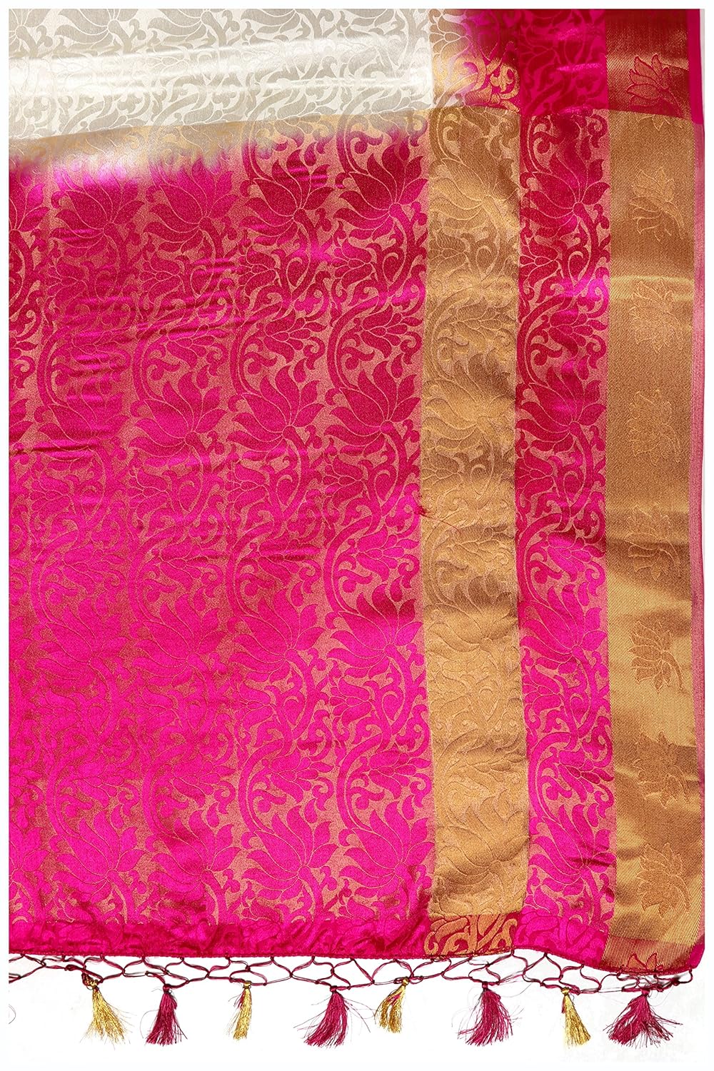 mimosa women's silk saree with blouse piece(2092-2d-hwt-rni_white_free size)