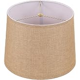 Aspen Creative 32077 Transitional Hardback Empire Shaped Spider Construction Lamp Shade in Light Brown, 12" Top x 14" Bottom x 10" Slant Height