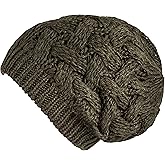 Lilax Women Cable Knit Slouchy Chunky Oversized Soft Warm Winter Beanie Hat