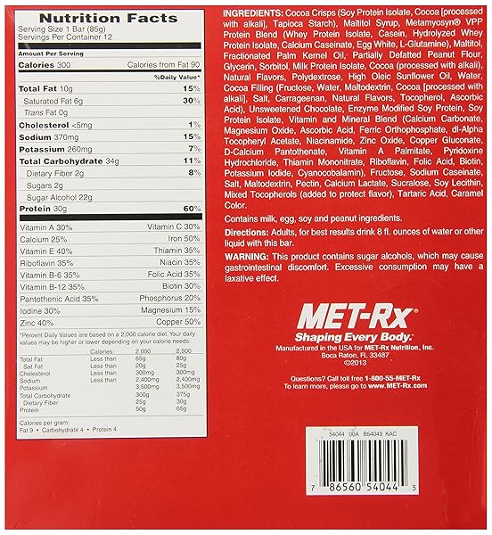 MET-RX PROTEIN PLUS BAR, GREAT AS HEALTHY MEAL REPLACEMENT, SNACK, AND HELP SUPPORT ENERGY, GLUTEN FREE, PEANUT BUTTER CUP, WITH VITAMIN A, VITAMIN C, AND ZINC TO SUPPORT IMMUNE HEALTH, 85 G,9 COUNT