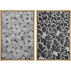 SIGNWIN Framed Wall Art Print Set Black and...