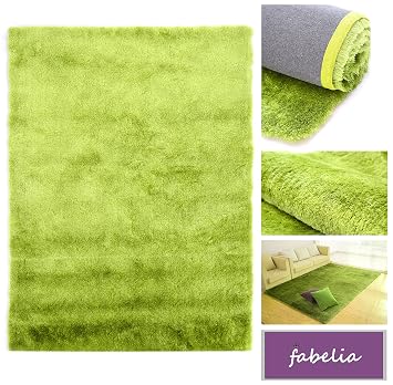 Hochflor Teppich Gentle Luxus Grun Apfel Smoothie Seidig Und