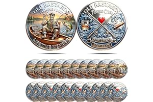 The Eternal Fisherman’s Challenge Coin, Funny Fishing Gift for Men Dad, Old Bastards Fishing Club Collectible Coin, Angler Gi