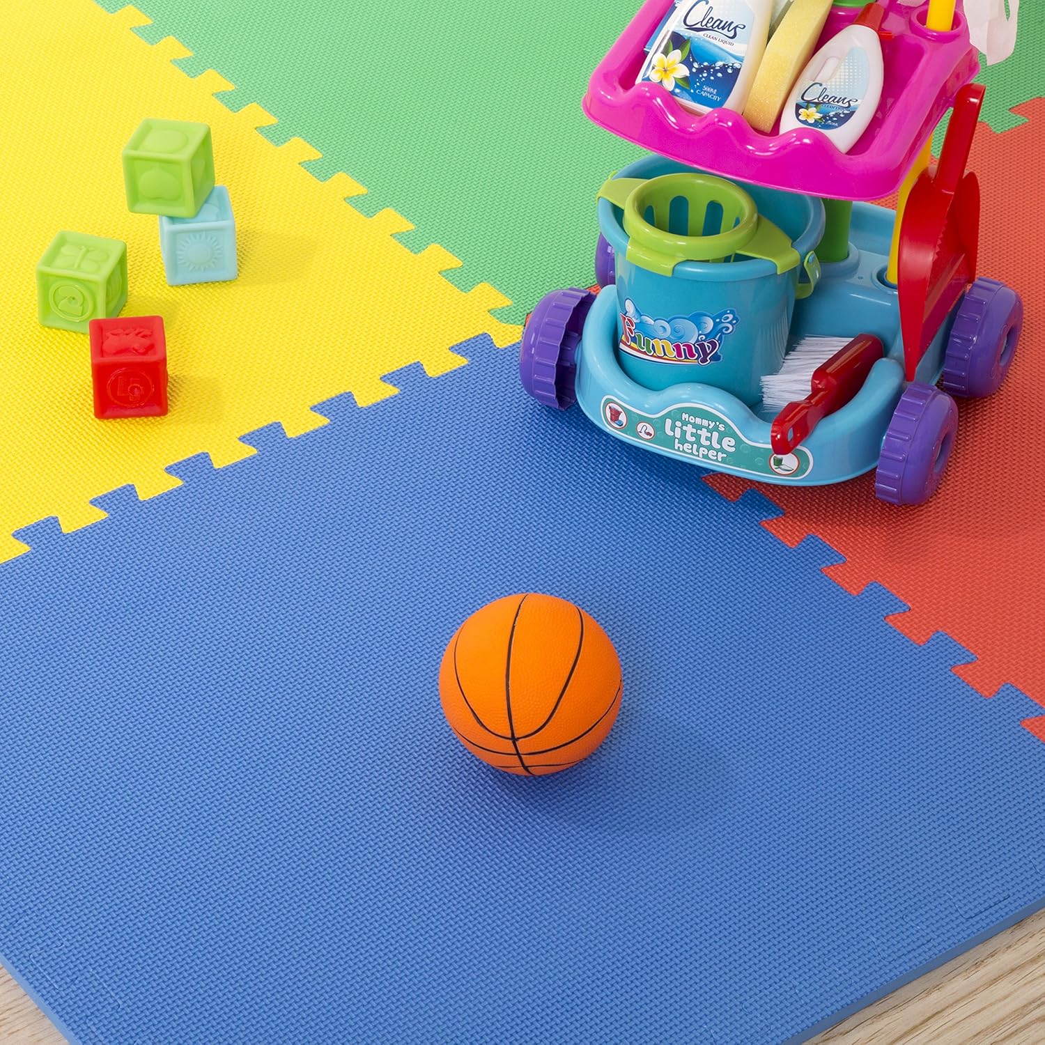 Stalwart Foam Mat Floor Tiles, Interlocking EVA Foam Padding Soft Flooring for Exercising, Yoga, Camping, Kids, Babies, Playroom – 4 Pack : Sports & Outdoors