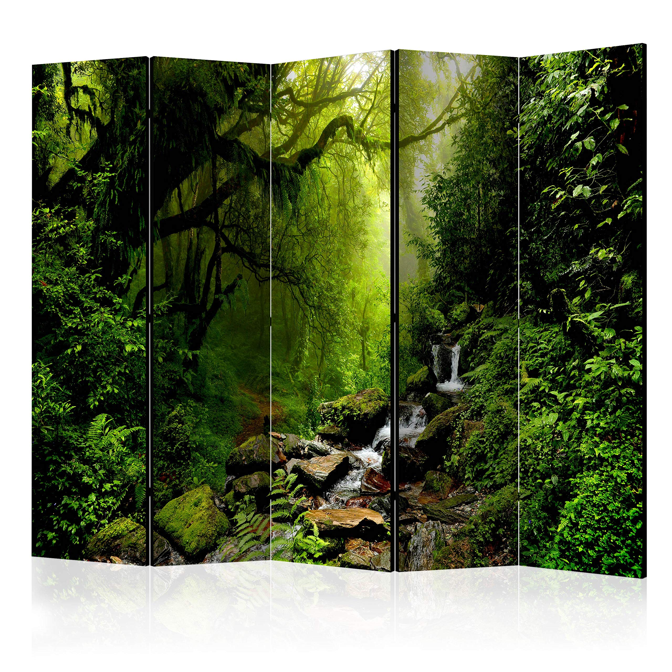 murando Decorative Room Divider Pinboard Forest 225x172 cm/88.58"x67.72" Double-Sided Folding Screen Room Partition Non-Woven Canvas Print Opaque Display c-B-0193-z-c