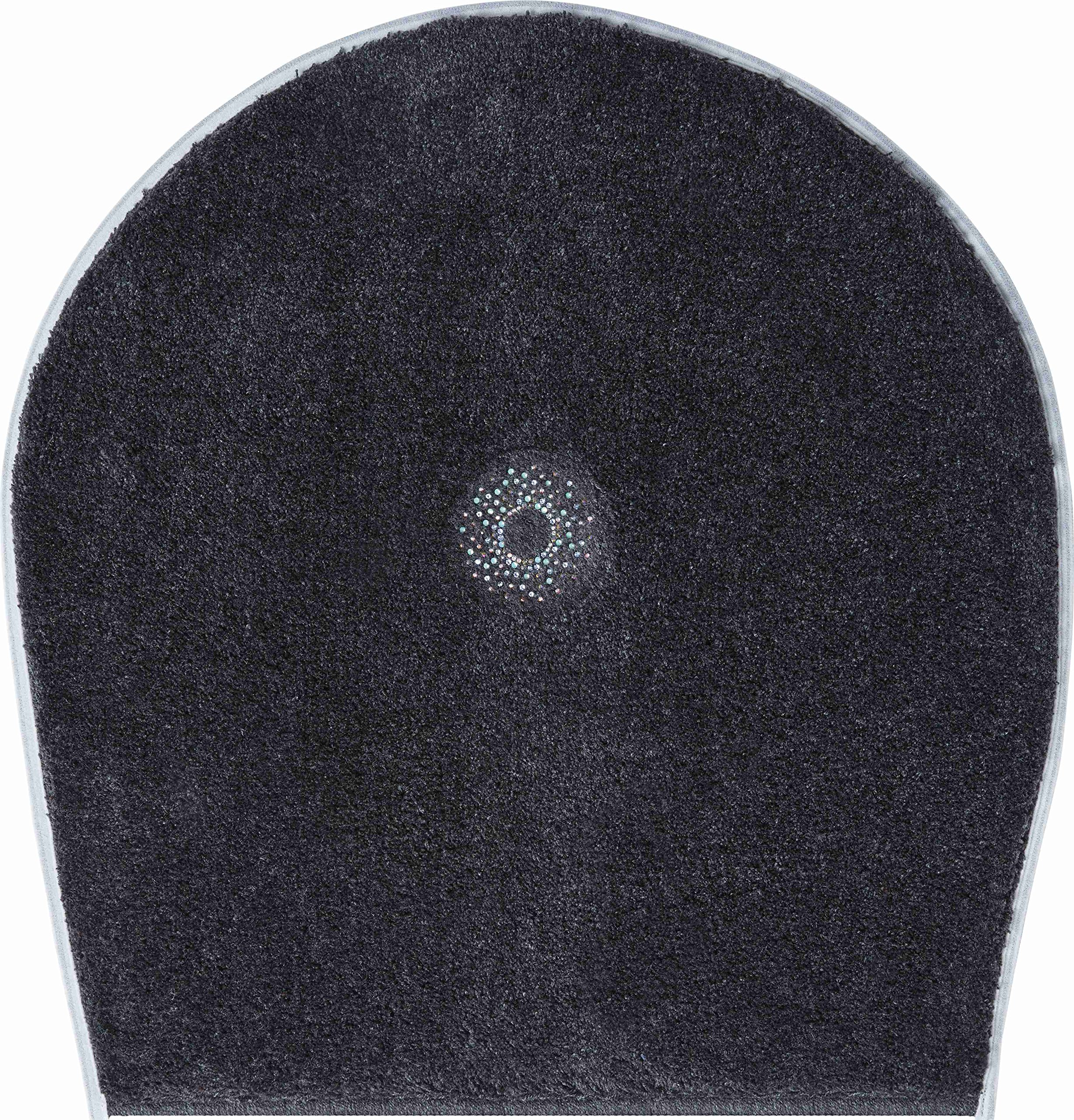 Grund Bath Mat With SWAROVSKI, Ultra Soft and Absorbent, Anti Slip, 5 Years Warranty, CRYSTAL LIGHT, Toilet Seat Cover 47x50 cm, Anthracite — image 1