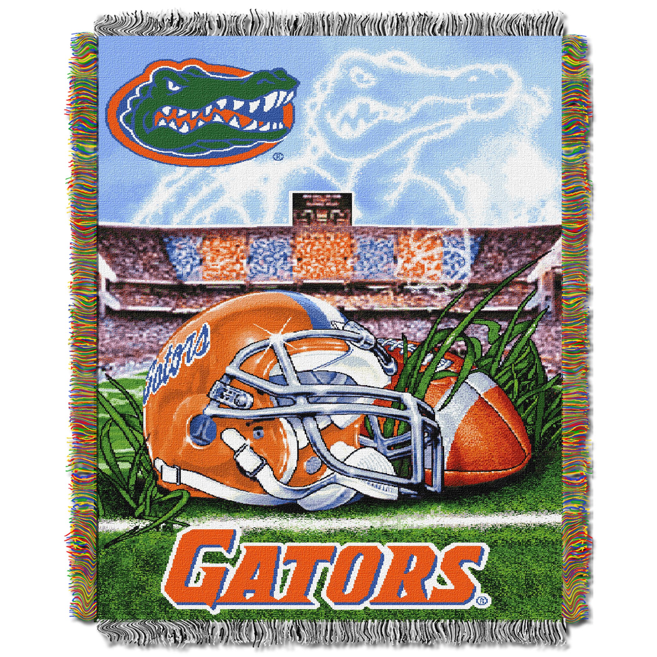 NORTHWEST NCAA Florida Gators Woven Tapestry Throw Blanket, 48" x 60", Home Field Advantage