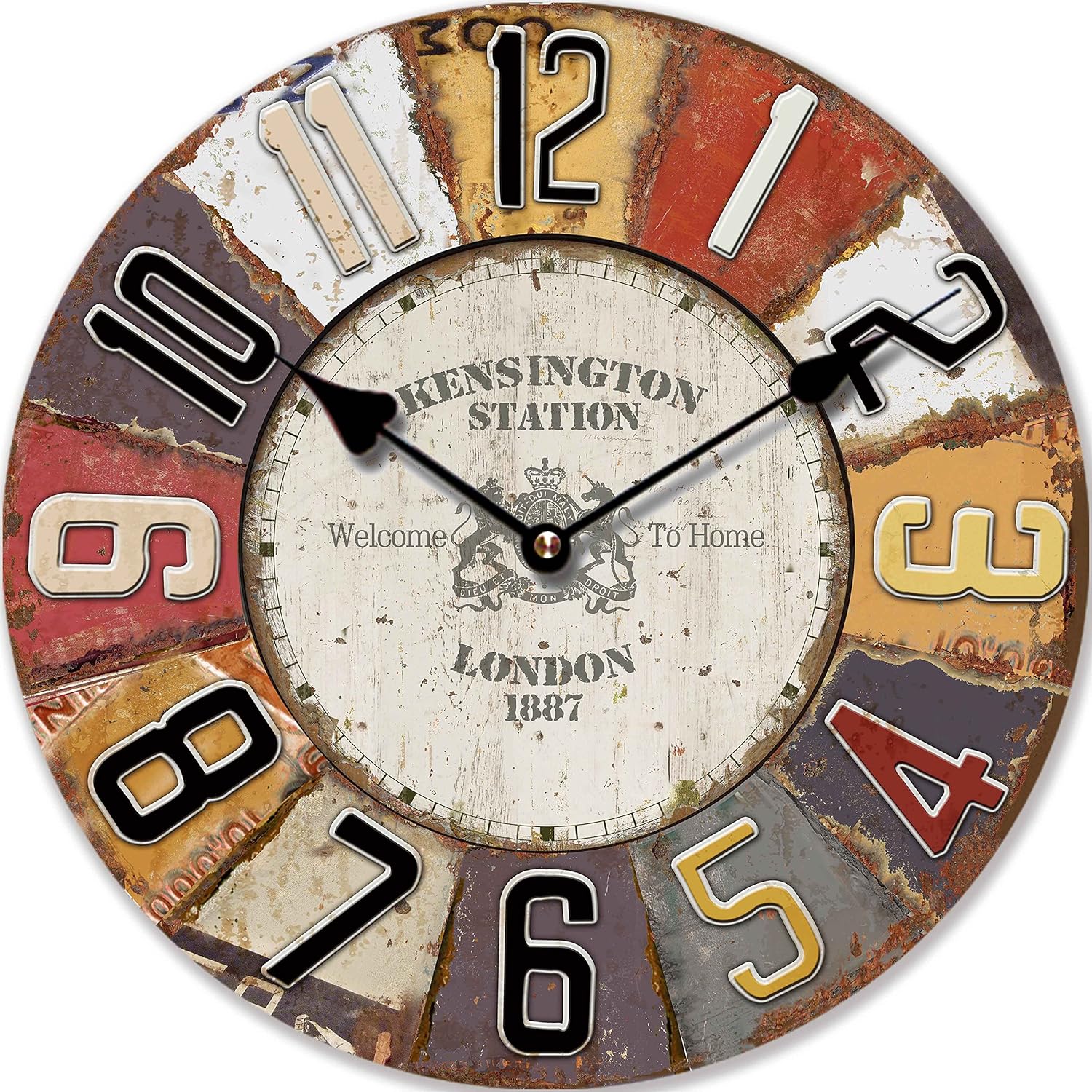 Tinas Collection Wall clock London shabby 30 cm, Vintage kitchen clock