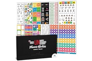 Rude and Humorous Planner Stickers for Adults - 660pc Unique Assorted Journal Decorations - Stay Organized and Get Your Life Under Control - Matte Finish, Unplanner Stickers by Vladi Creative