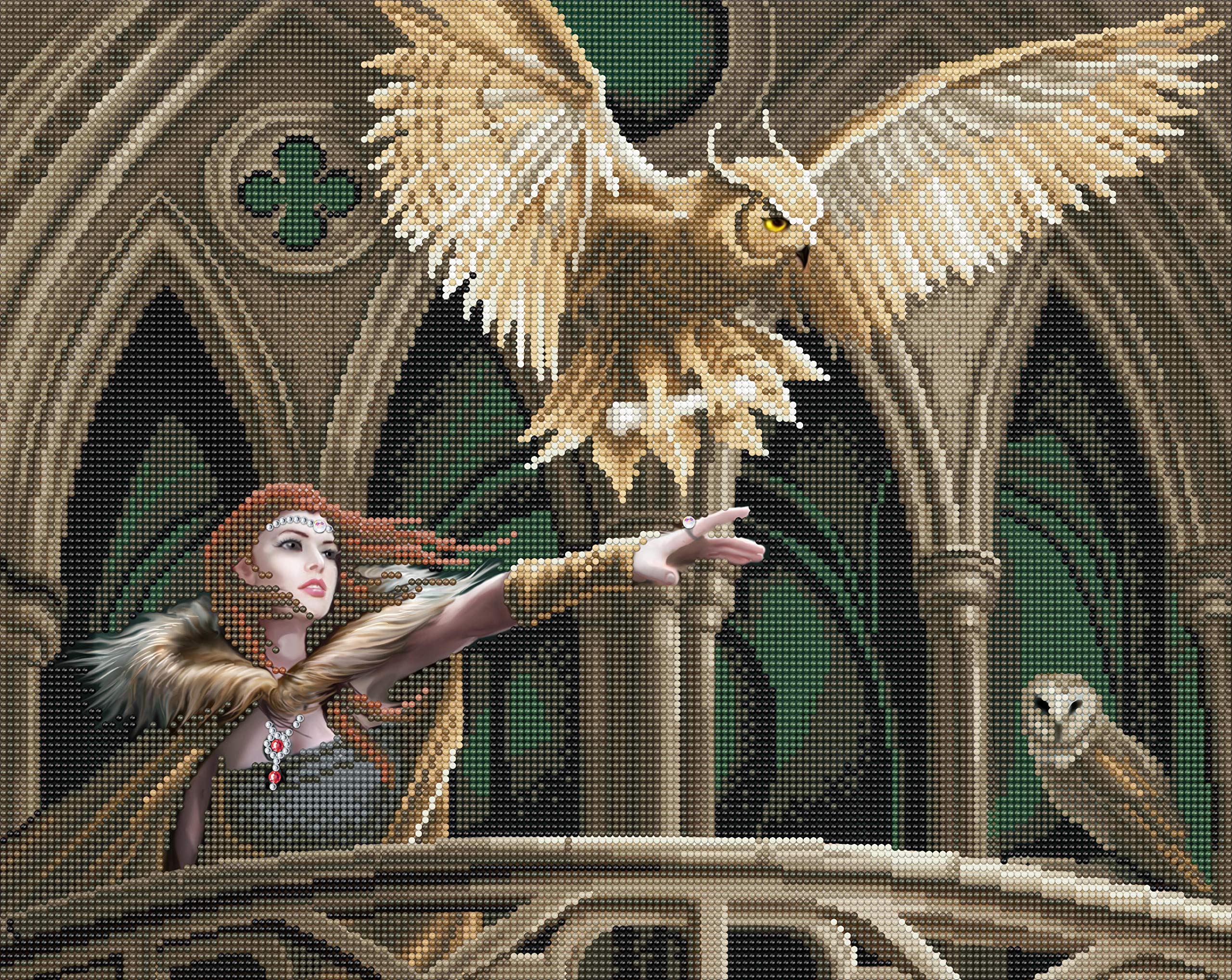 CAK-AST14: "Owl Messenger" 40x50cm Crystal Art Kit ANNE STOKES