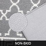 SHACOS Non Slip Hallway Runner Rug 60x180 cm Grey TPR Backing Easy Clean view 3