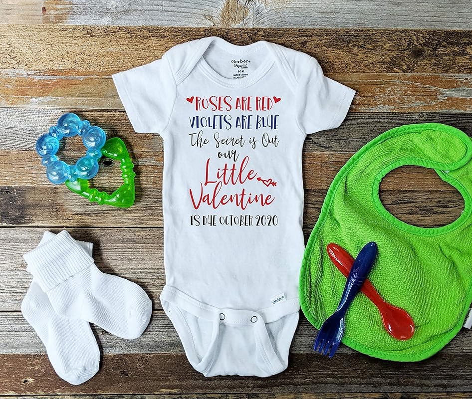 Roses are Red Valentine's Day Pregnancy Announcement Baby