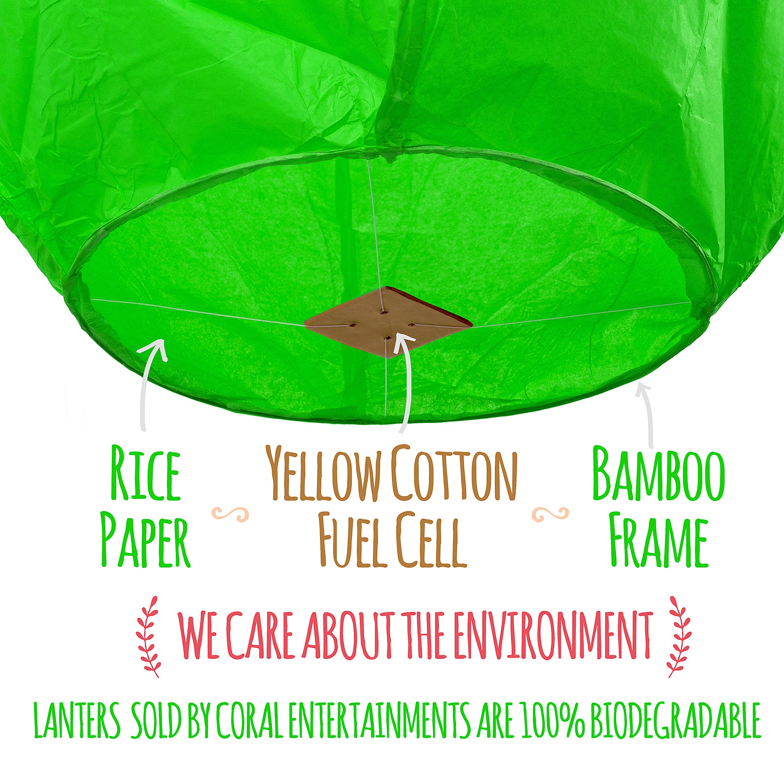 SKY HIGH 20 Pack Colorful Chinese Lanterns Biodegradable Paper