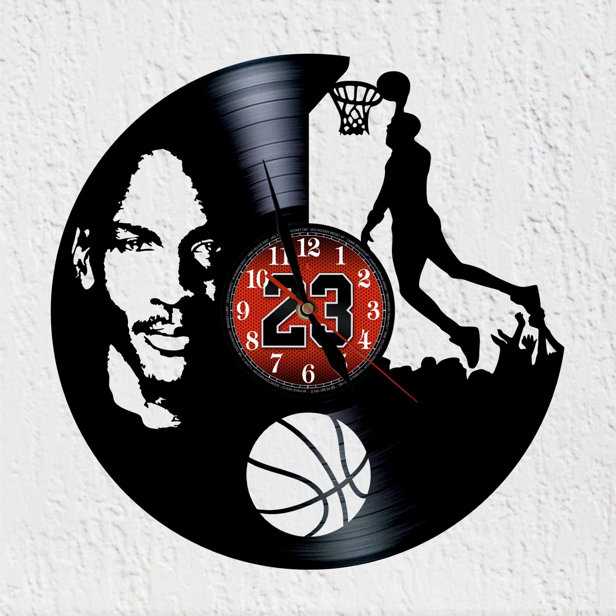 Large Clock The Best Basketball Player All Time Vinyl Record Wall Decoration
