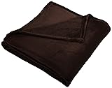 Pinzon Velvet Plush Blanket - Full/Queen, Chocolate