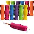 Special Supplies Long Foam Pencil Grips for Kids Adults Colorful, Cushioned Holders for Handwriting, Drawing, Coloring | Ergonomic Right or Left-Handed Use | Reusable (12)