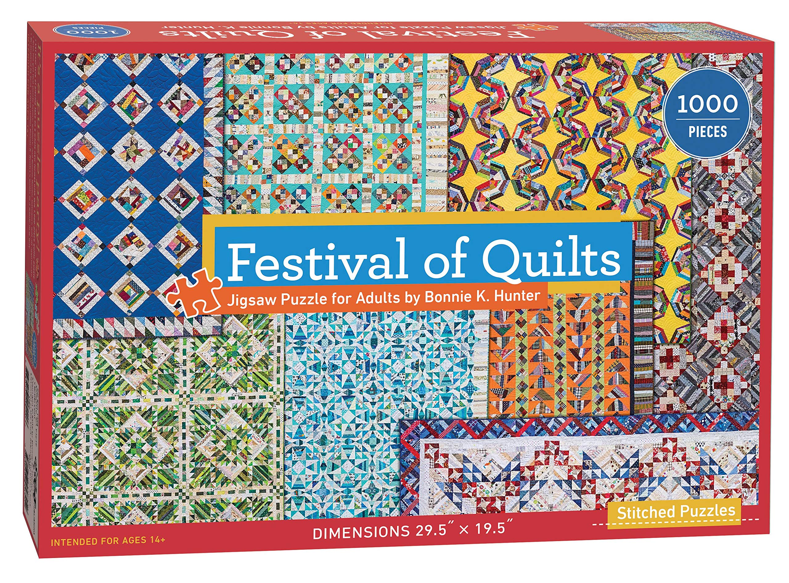 Amazon Com Festival Of Quilts Jigsaw Puzzle By Bonnie K Hunter 1000 Pieces Dimensions 29 5 X 19 5 9781617458552 Hunter Bonnie K Books