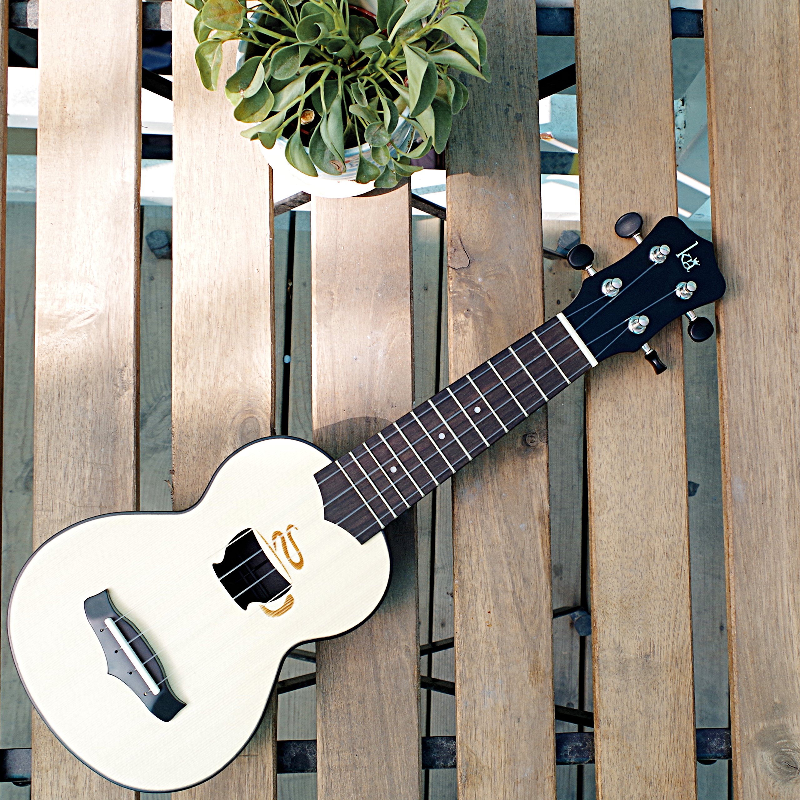 Small Kids Guitar Ukulele Nylon String 17\'\' with Zipped Carry Case (Coffee Cup Version)