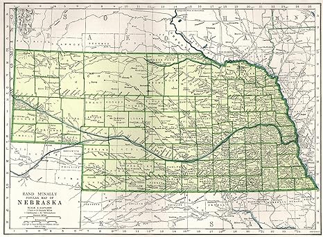 Amazon Com 1946 Mapa Antiguo A Nebraska Original Vintage State