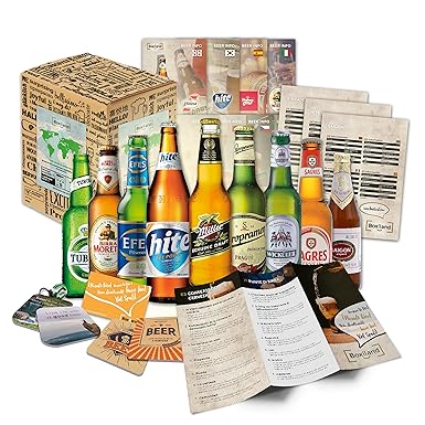 Biere der Welt - Bier Probier Paket - Weihnachtsgeschenkidee für Freund, Weihnachtsgeschenk für Freund oder ausgefallene Gesc