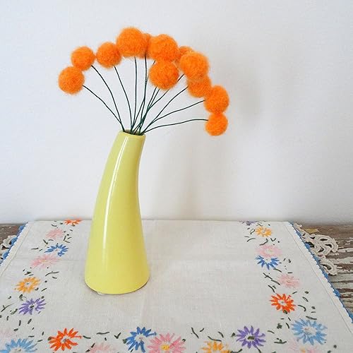 Amazon Com Orange Felt Flowers Tangerine Mandarin Orange Wool