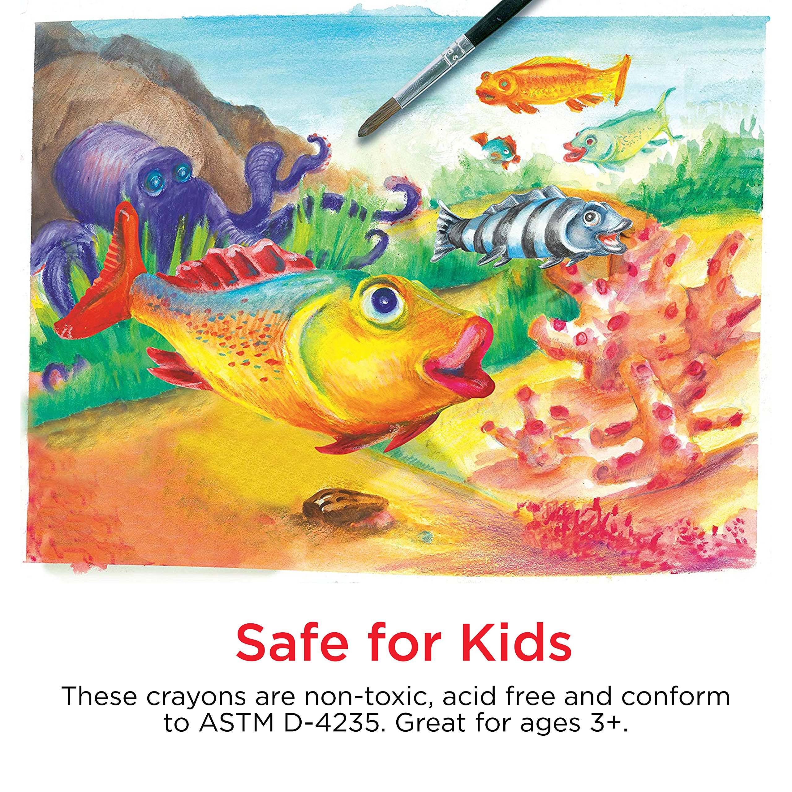 Faber-Castell Watercolor Crayons with Brush, 15 Colors - Watercolors For Kids