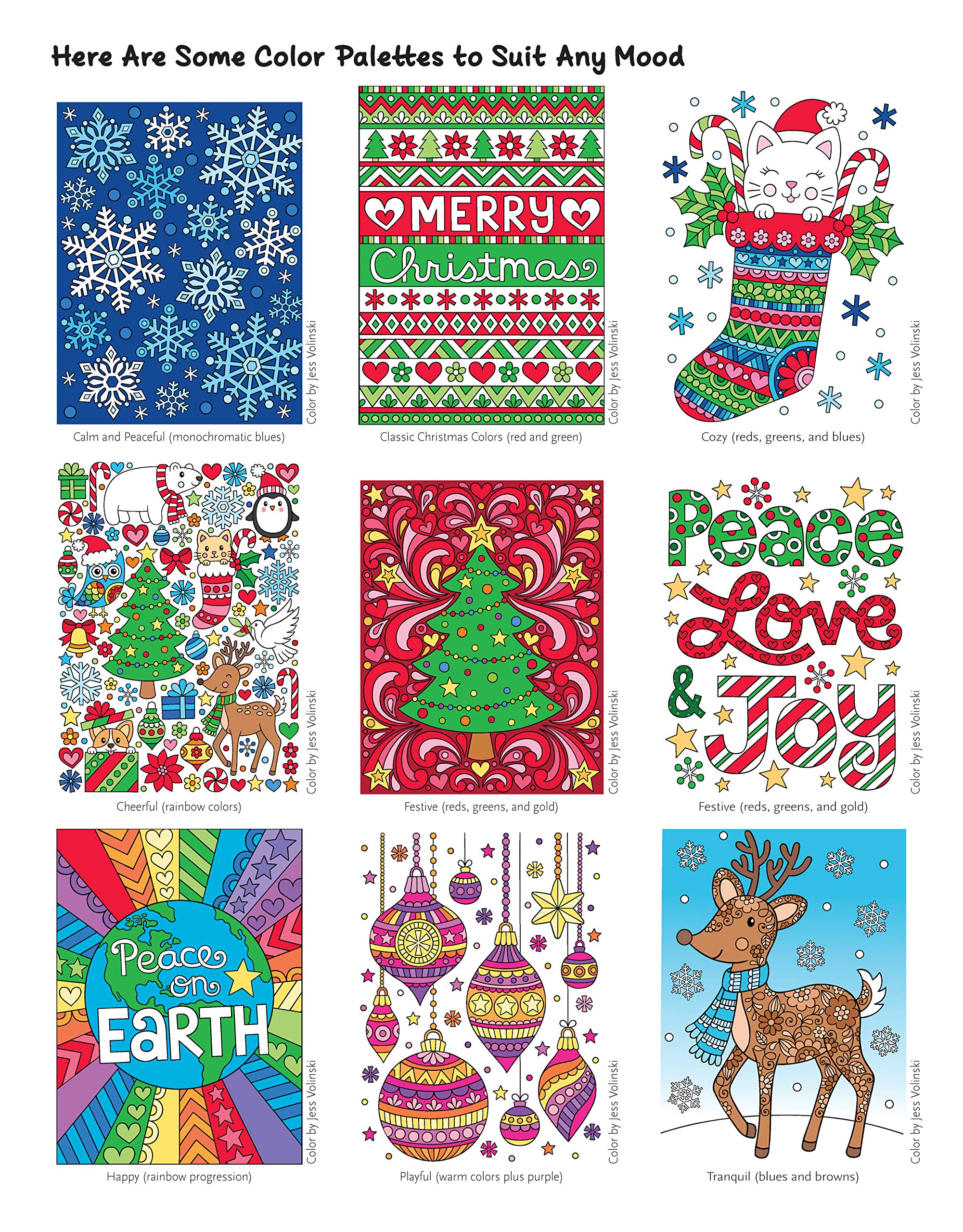 Notebook Doodles Christmas: Coloring & Activity Book (Design Originals) 32 Festive Designs of Reindeer, Penguins, Gifts, Snowflakes, Stockings, Trees, Treats, and More, on Perforated Paper