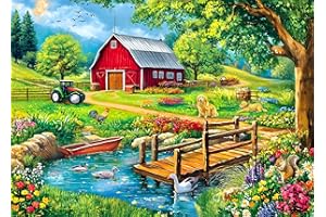 KRIBIN 500 Piece Puzzle for Adults - Spring Farm