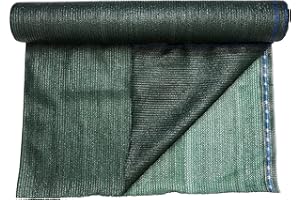 WindscreenSupplyCo] 60% 5'10'' x 100 FT Eyelets Shade Cloth Roll Sunblock Shade UV Resistant Net for Garden Greenhouse Flower Plant Patio Kennel, Green - PS6160GRN