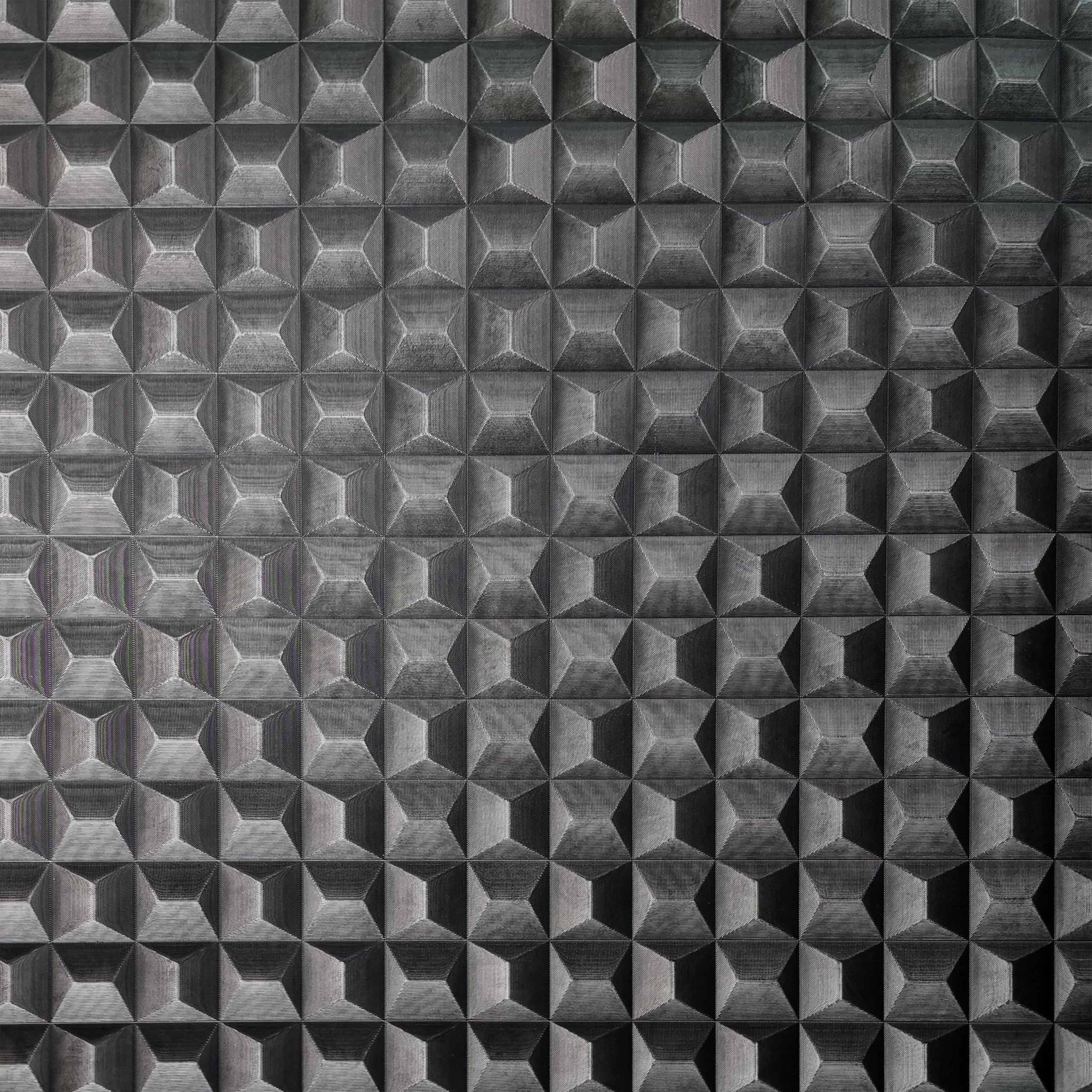 Vymura M95682 Romero 3D Geo Italian Heavyweight Vinyl Wallpaper, Black