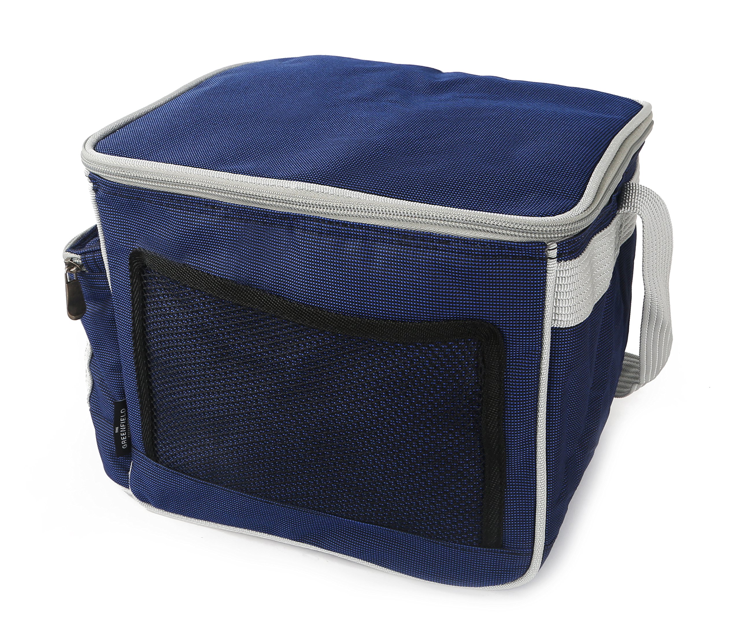 Greenfield Collection Luxury 15L Lightweight Insulated Cool Bag for Camping, Beach, Hiking and Festivals in Navy Blue