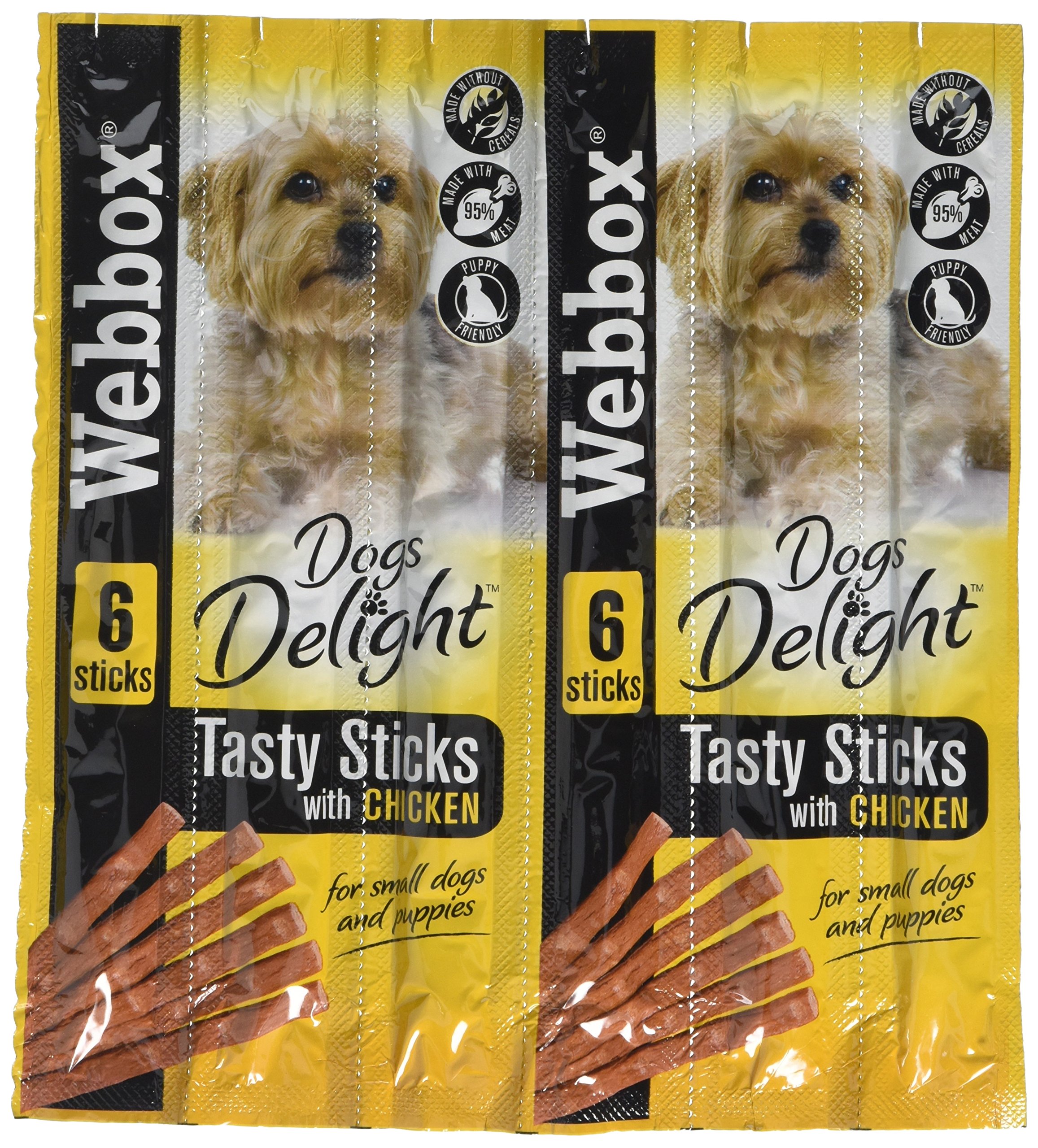 Webbox Delight Tasty Dog Sticks Chicken, 30 g, Pack of 12
