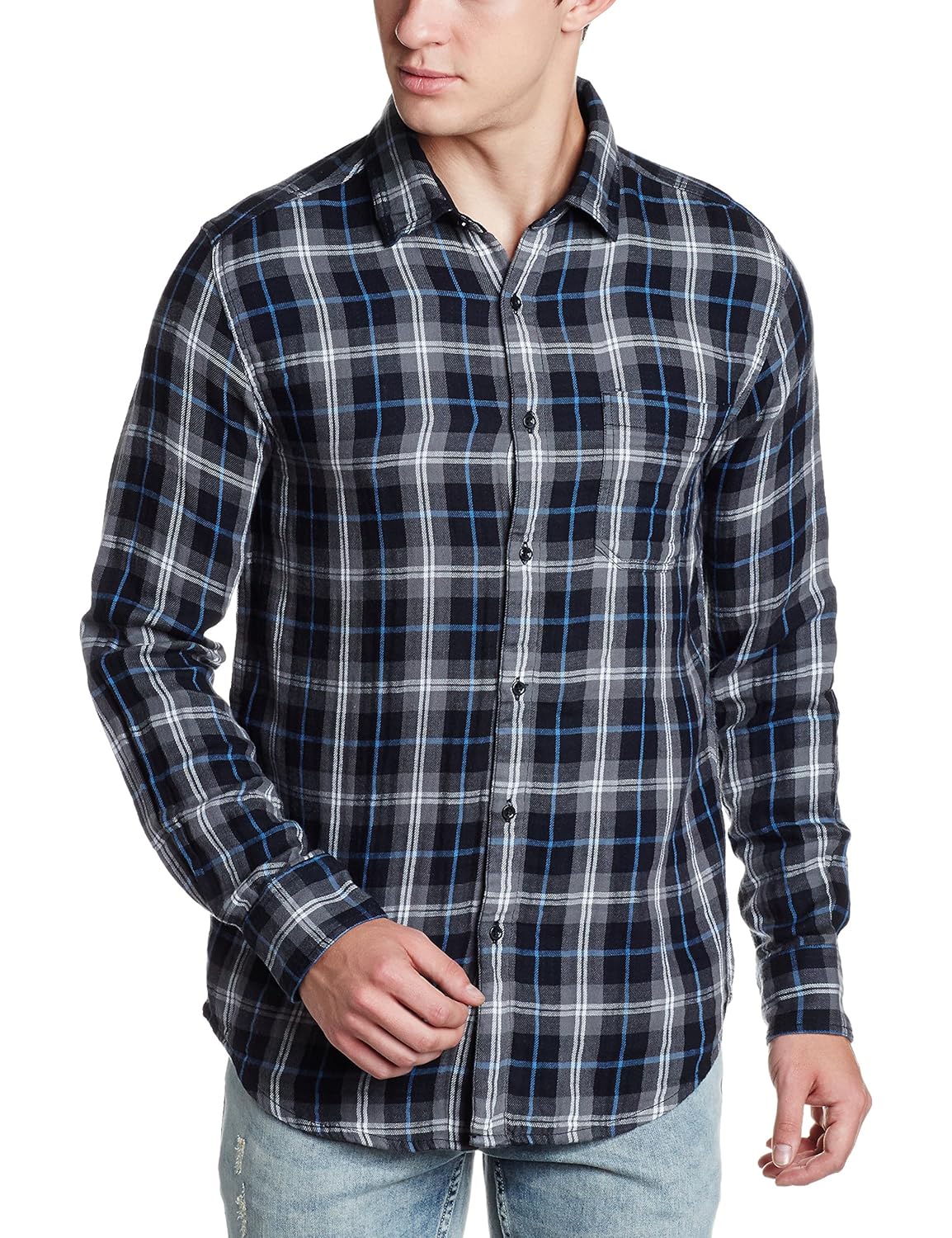 Buy Diverse Men's Checkered Regular Fit Cotton Casual Shirt (DVC04C2L01