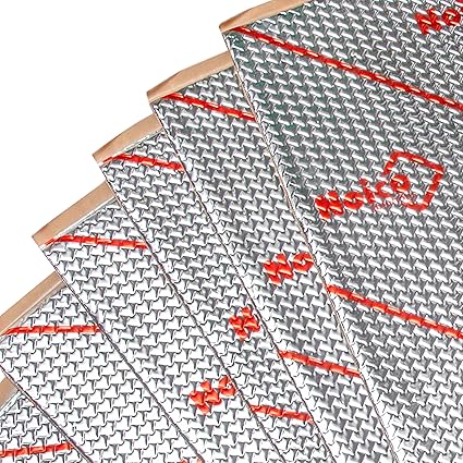 Noico 1,3 mm 4 qm Fahrzeug Selbstklebende Alubutyl Anti Dröhn Dämmmatte Geräusch- und Lärmschutz Schalldämmung für Kfz