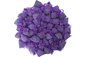 Lavande Sur Terre French Lavender Sachets for Drawers and Closets Fresh Scents, Set of 48, Home Fragrance Sachet for Closets and Drawers, Purple, LV-S-C-48-1