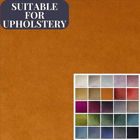 Mcalister Textiles Matt Velvet Burnt Orange Velvet Sewing