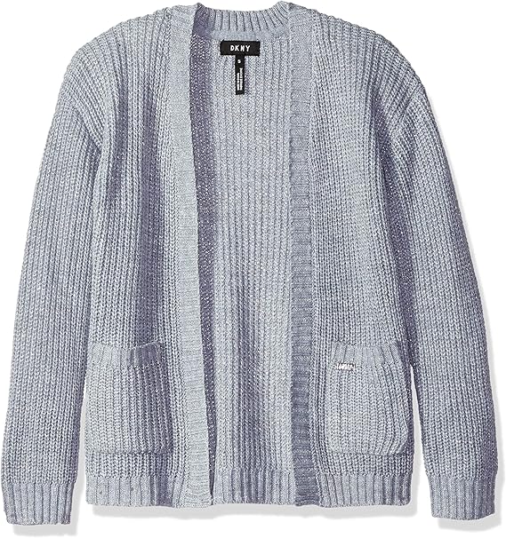 GRAPENT Girls Open Front Long Sleeve Cardigan Pocket Sweater Outwear 4-13 Years