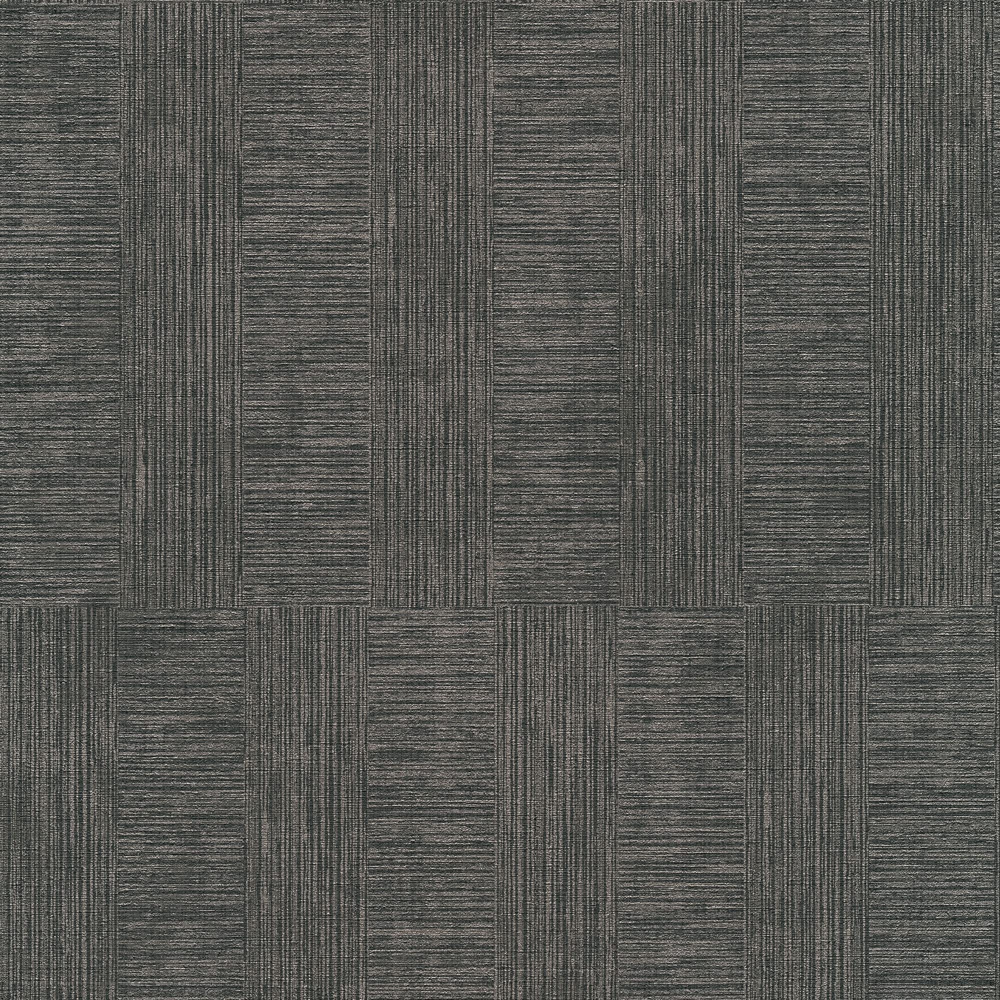 Galerie HV41046 Havana Stripe Weave Motif Wallpaper, Black, 10.05m x 53cm — image 1