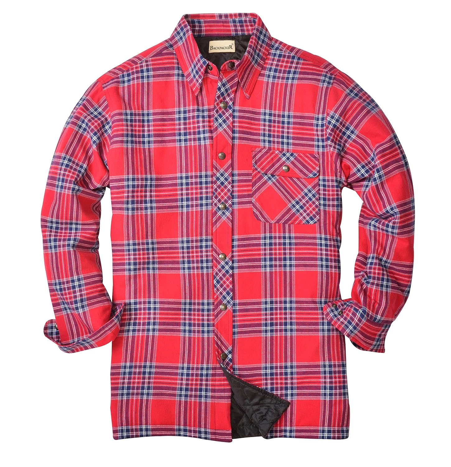 Backpacker Men's Flannel/Quilt Lined Shirt Jacket | eBay