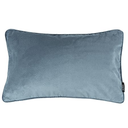 McAlister Textiles Matter Samt | Kissenbezug für Sofakissen in Petrol Blau | 60 x 40cm | griffester Samt edel paspeliert | in
