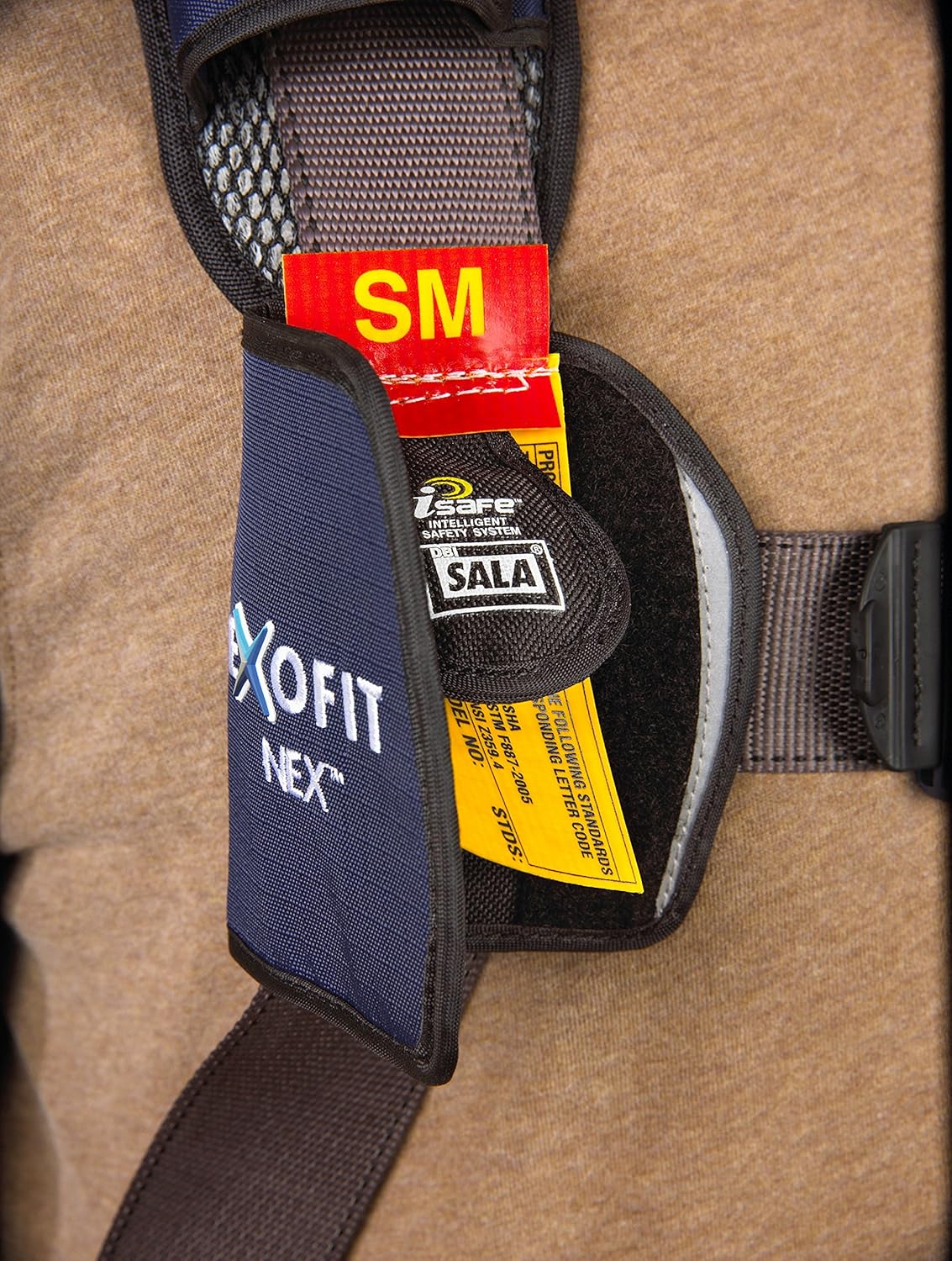 3M DBI-SALA Medium ExoFit NEX ConstructionFull Body Style Harness With Tech-Lite Aluminum Back D-Ring, 1113124, Blue/Gray - Fall Arrest Safety Harnesses - 