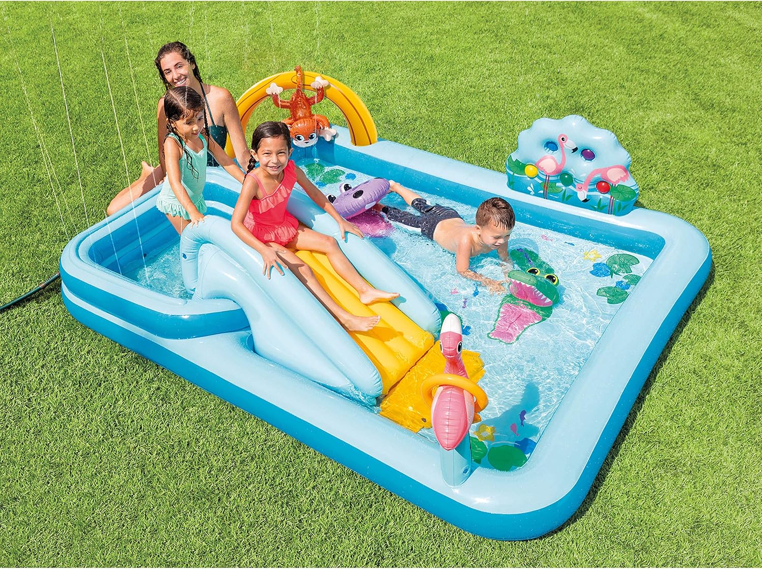 Intex Jungle Adventure Inflatable Play Center, for Ages 2+, Multicolor: Toys & Games