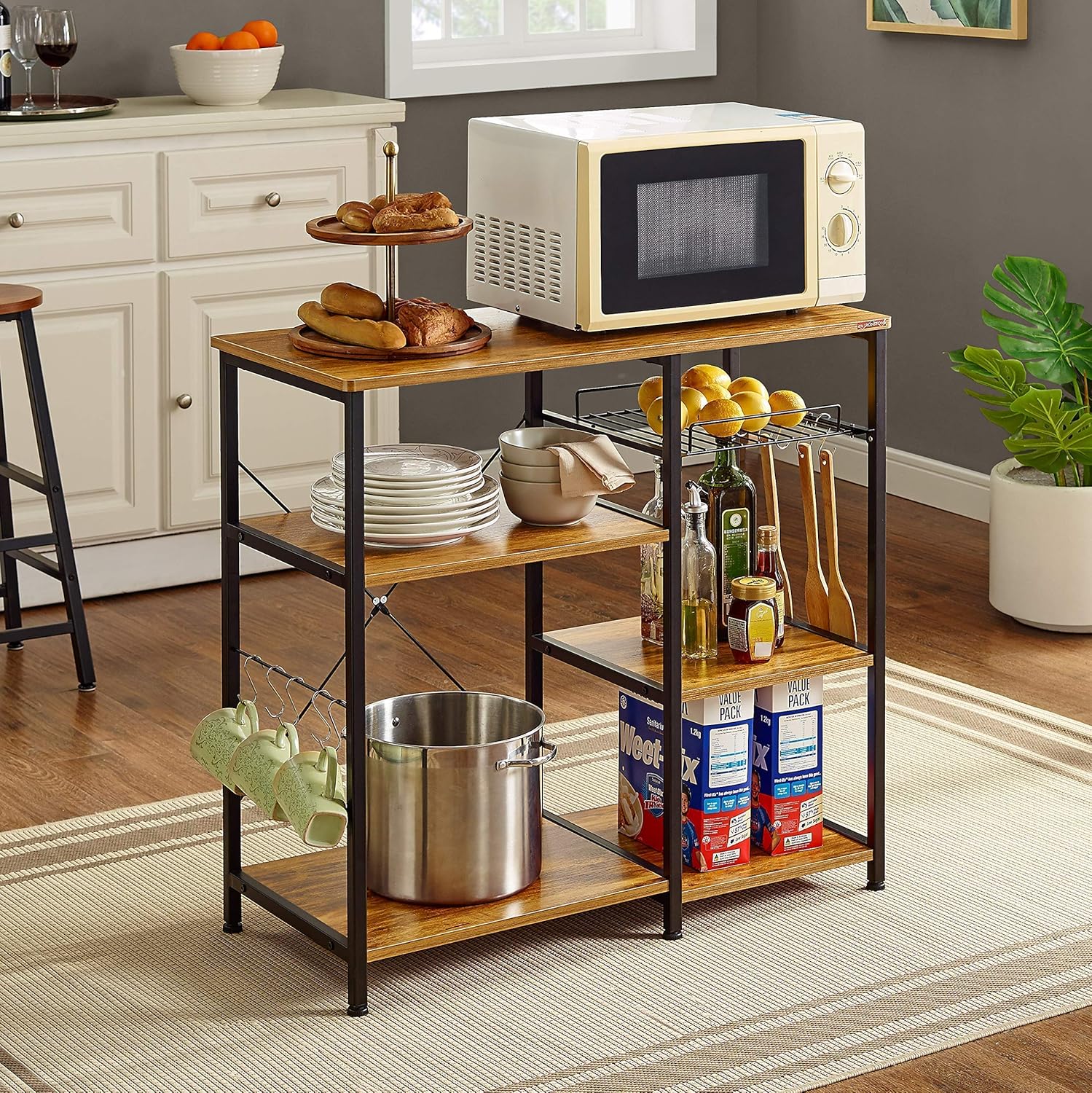 Mr IRONSTONE 3-Tier+4-Tier Kitchen Baker's Rack and 3-Tier+3-Tier Kitchen Baker's Rack （Vintage） - Standing Baker's Racks