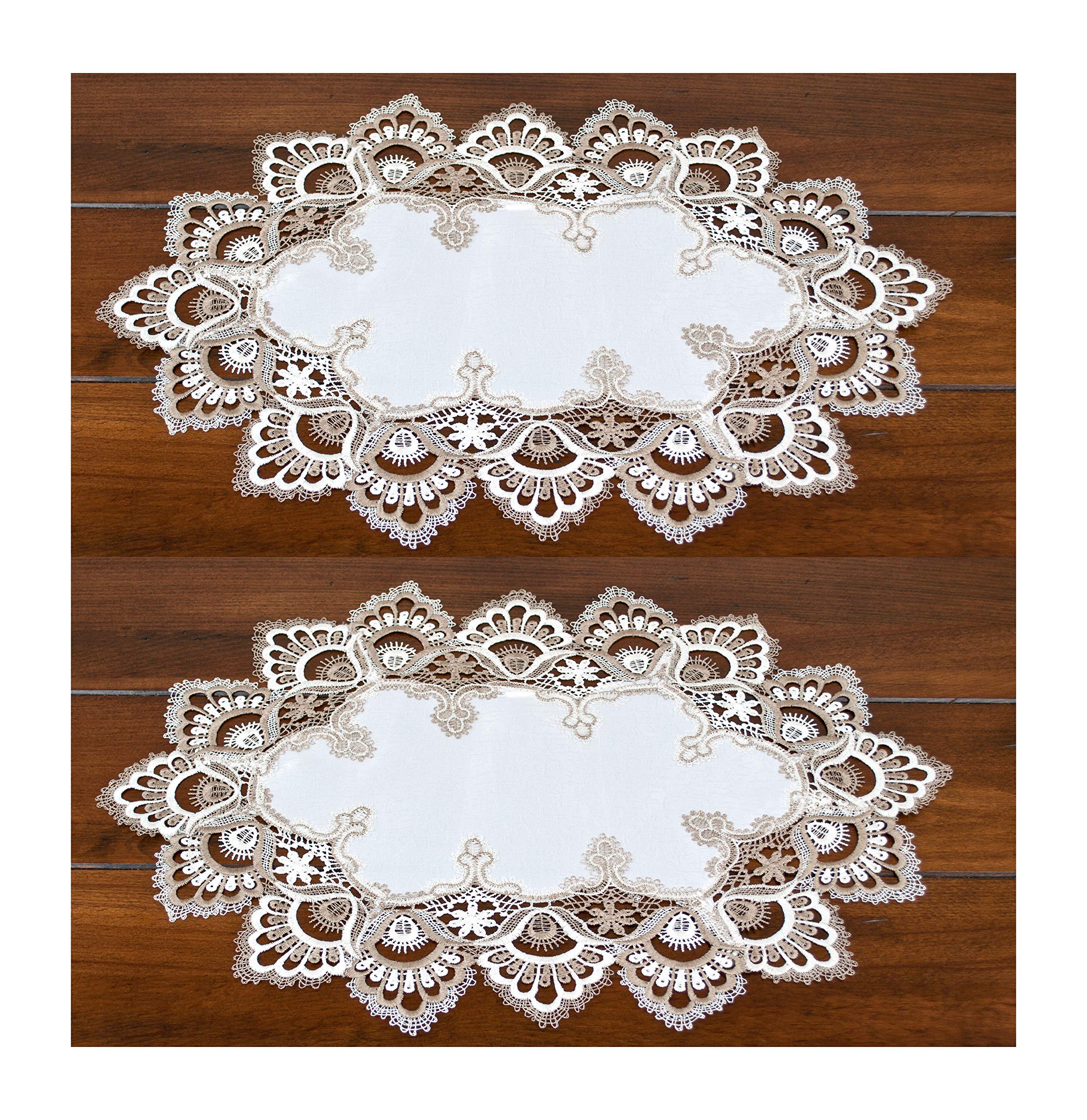 Lace Place Mat Dresser Scarf Doily Cocoa Buy Online In Aruba At Desertcart