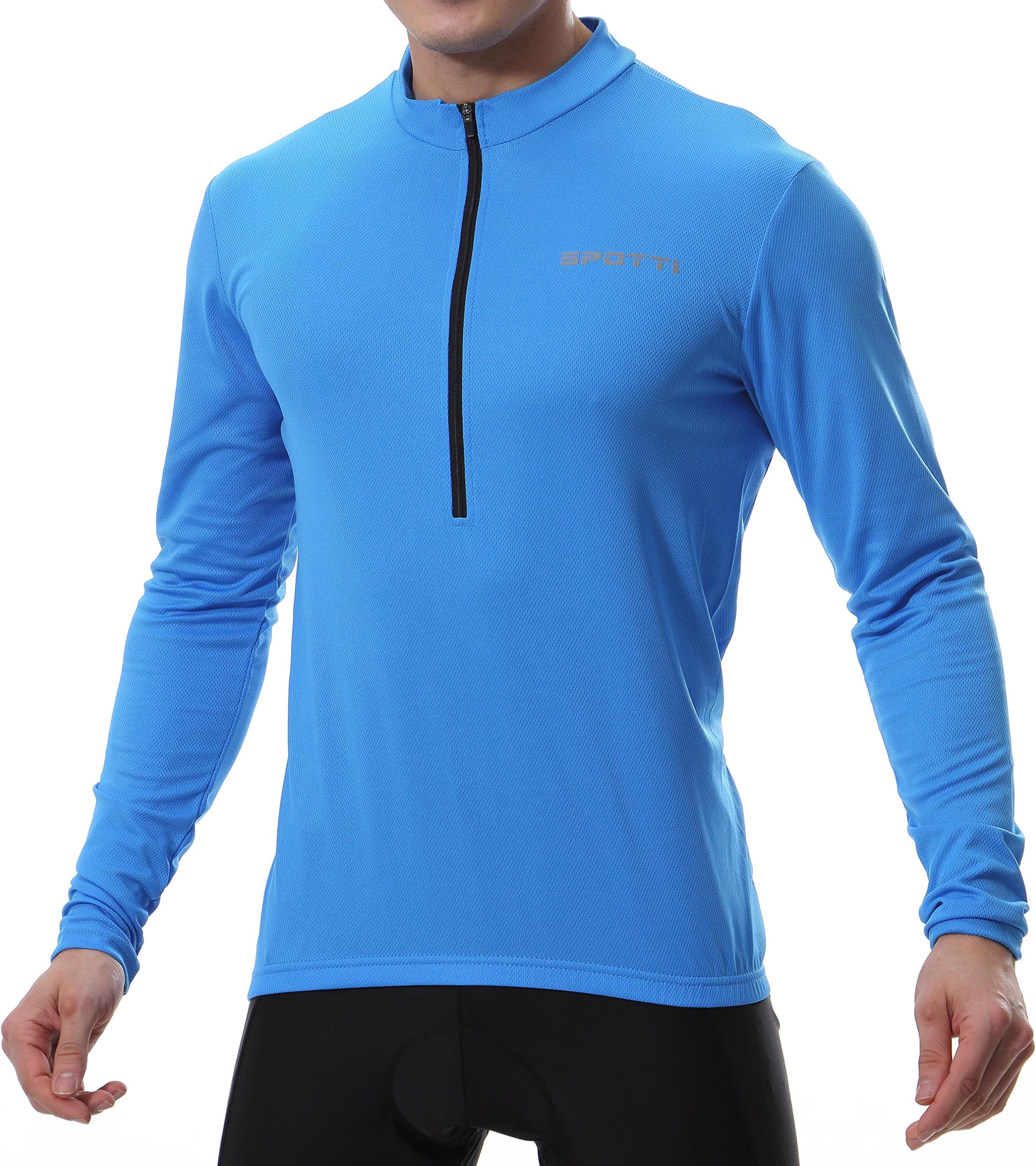 Men's Cycling Bike Jersey Long Sleeve with 3 Rear Pockets - Moisture Wicking, Breathable, Quick Dry Biking Shirt