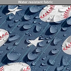 Ambesonne Sports Fabric by The Yard, Baseball