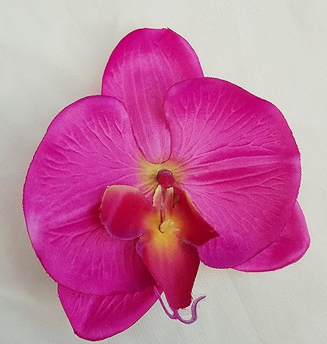 Fabulous Fascinators Fuchsia Pink Orchid Large Artificial Hair