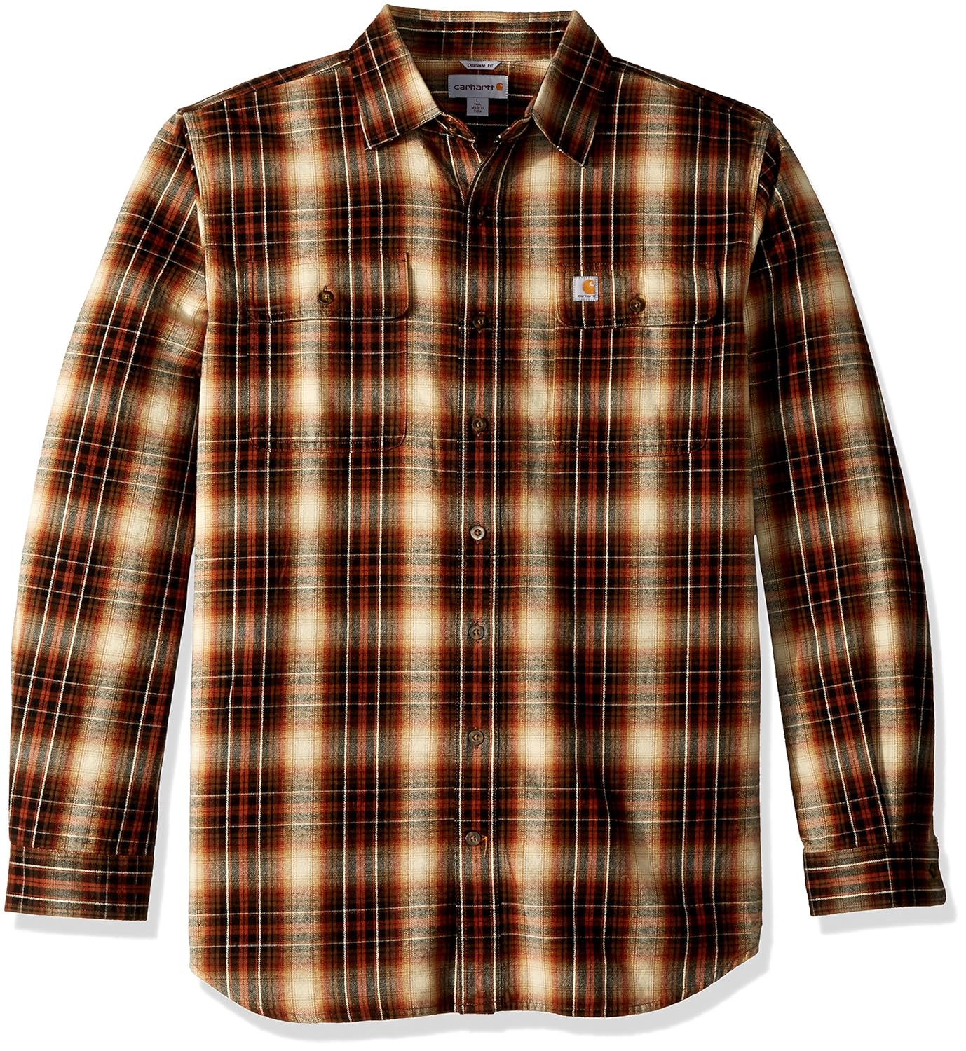 Carhartt Mens Big & Tall Hubbard Plaid Flannel Shirt