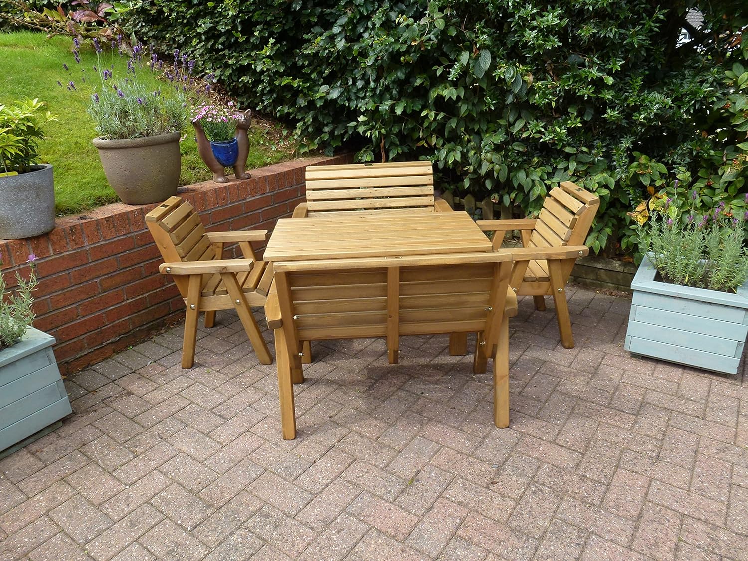 Wooden Childrens Patio Set Solid Wood Outdoor Garden Patio