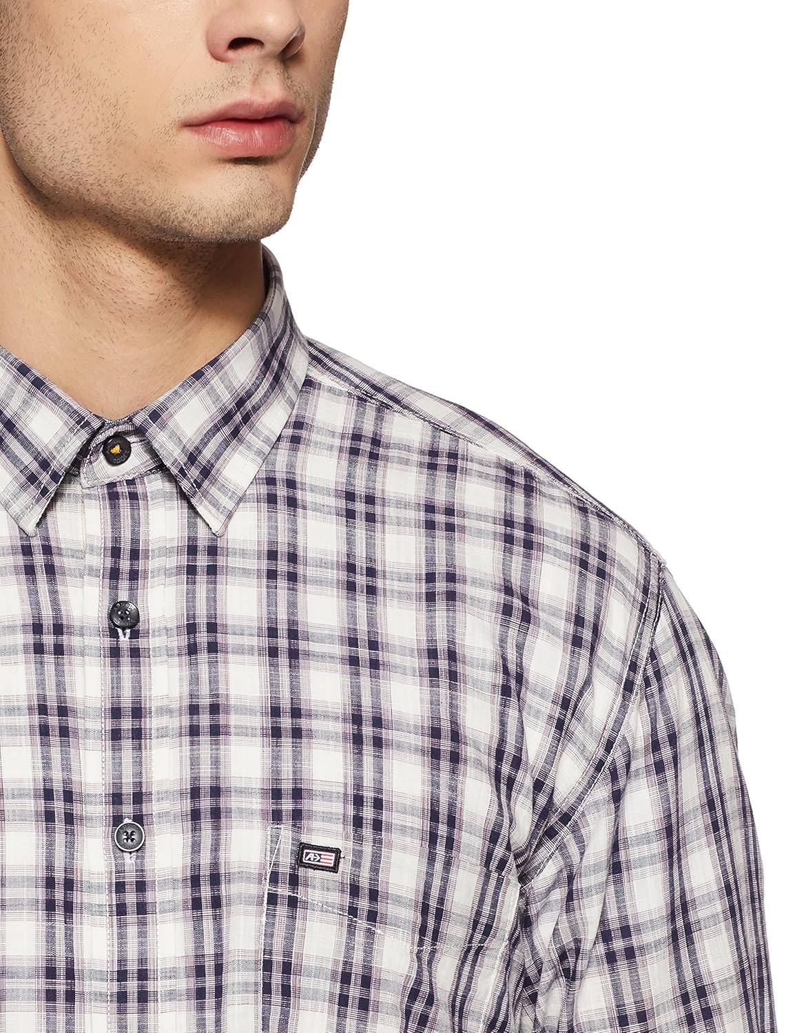 arrow sports men's checkered regular fit cotton casual shirt